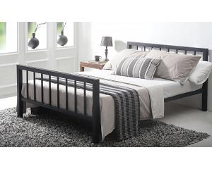5ft King Size Metro. Strong, Black Solid,Metal Bed Frame,Bedstead,Heavy Duty